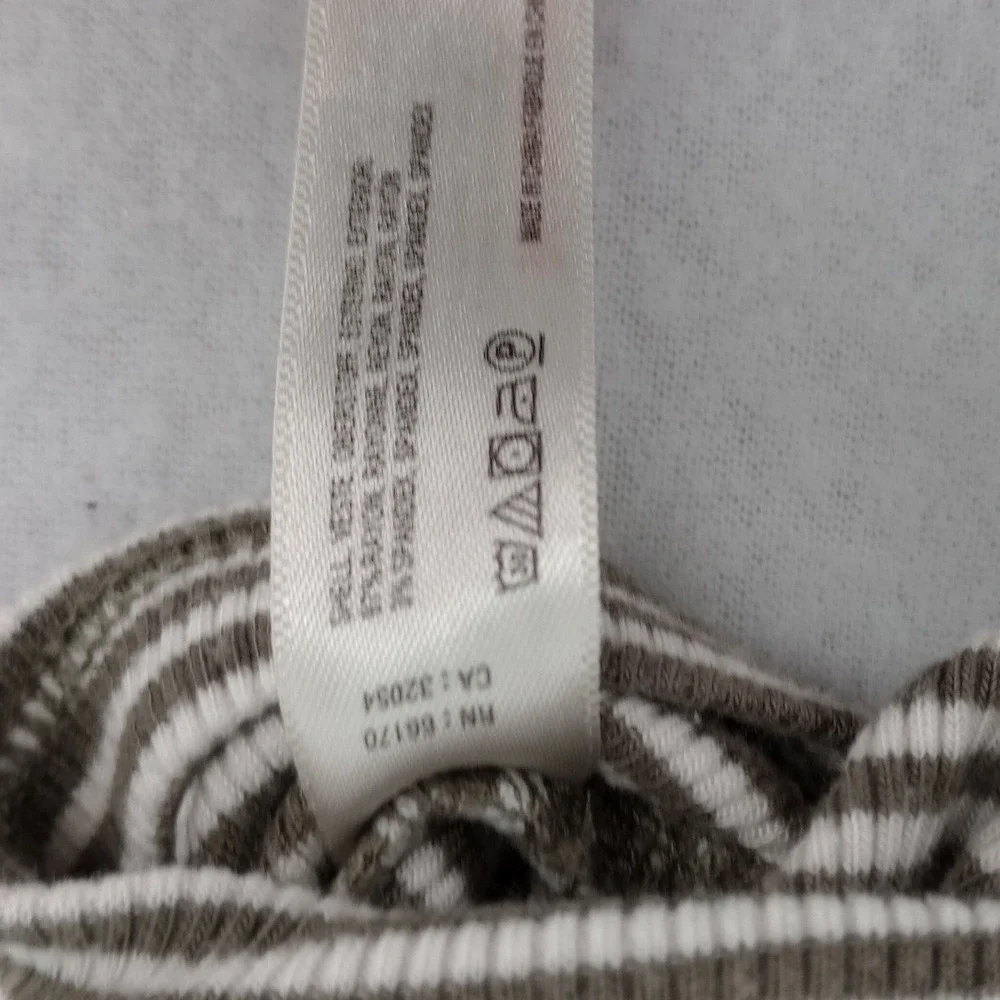 Pure + Good Anthropologies Cowl Neck Top Womens Size M Striped Long Sleeve